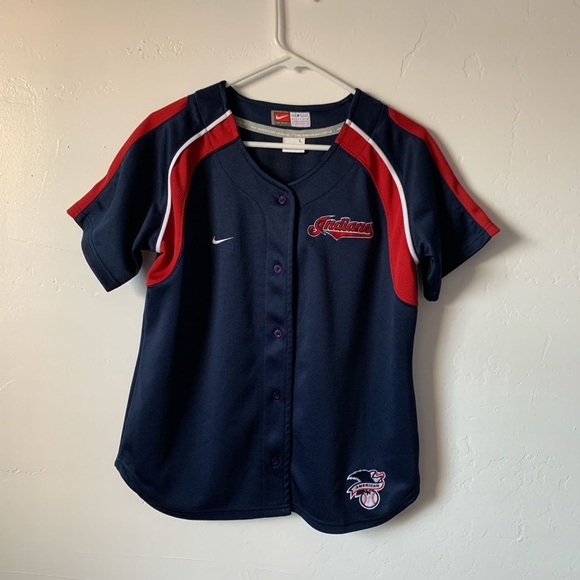 Nike MLB Tops - Nike Team Cleveland Indians Baseball Jersey